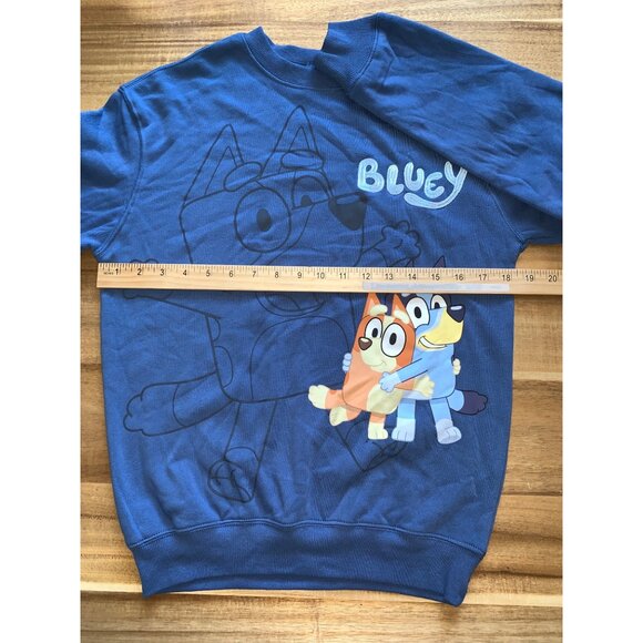 Bluey Kids Girls Crewneck Sweater Blue Hybrid Apparel Cotton Blend Size XXS - Picture 9 of 12